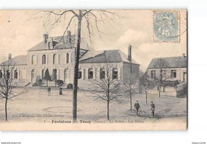 FONTAINES près TOUCY - La Mairie - Les Ecoles - état