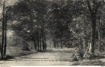 CPA Fontenay Sous bois Bois De vincennes Sur Fontenay Au bord du lac des Minimes