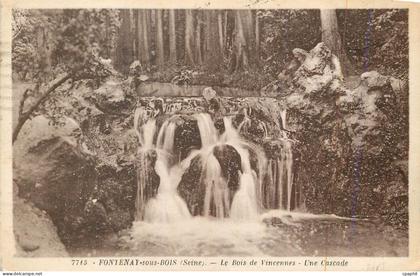 CPA Fontenay sous Bois (Seine) Le Bois de Vincennes Une Cascade