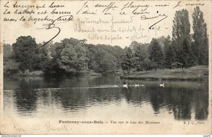 Fontenay sous Bois CPA Vue sur le lac des Minimes