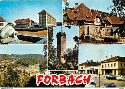 57 - Forbach - Multivues - Automobiles - Sculptures - Flamme Postale de Forbach - CPM - Voir Scans Recto-Verso