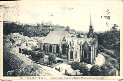 CPA Fougeres Eglise Saint Sulpice