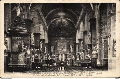 CPA Fougeres Interieur de l'Eglise St Sulpice
