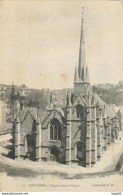 CPA Fougeres L Eglise Saint Sulpice