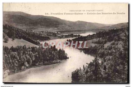 CPA Excursion en Franche Comte Frontiere Franco Suisse Entree des Bassins du Doubs