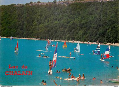 CPM La Franche Comte Pittoresque Lac de Chalain  Planches a voile sur le Lac
