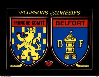 FRANCHE-COMTE - Ecussons adhésifs - autocollants - BELFORT