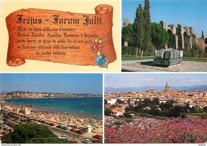 CPM Frejus Var Les arenes romaines Frejus plage Vue generale de Frejus