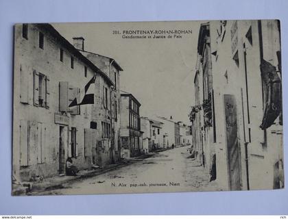 CPA 79 Deux Sèvres - FRONTENAY ROHAN ROHAN - Gendarmerie et justice de paix