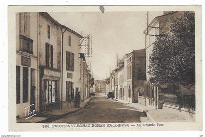 CPSM FRONTENAY ROHAN ROHAN, LA GRANDE RUE, DEUX SEVRES 79