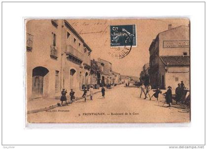 34 FRONTIGNAN Boulevard de la Gare, animée, Enfants, ed Guis 9, 1908