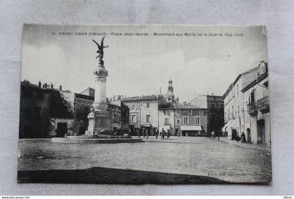 Frontignan, place Jean Jaurès, monument aux morts de la guerre 1914 - 1918, Hérault 34