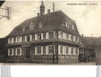 1 cpsm Gambsheim - la mairie