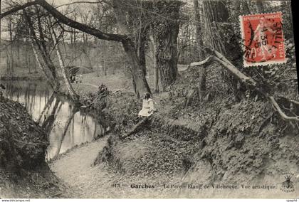 CPA Garches Parc Etang de Villeneuve Enfant