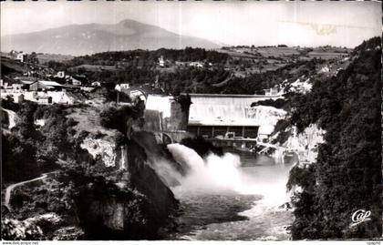 CPA Genissiat Ain Barrage Vue d ensemble Chute d oucine