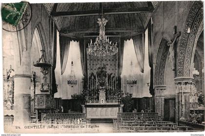 CPA  Carte Postale France Gentilly Intérieur de l'église VM104625