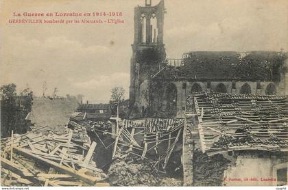 CPA Gerbeviller Bombarde par les Allemands l'Eglise