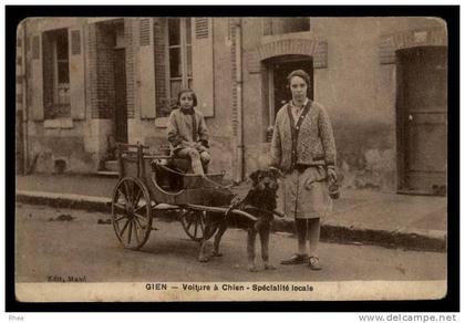 45 GIEN - attelage chien - laitier - voitures à chiens