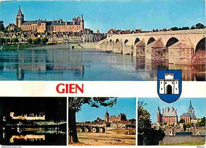 Carte Postale - 45 - Gien - Multivues - Blasons - Flamme Postale de Ouzouer sur Loire - CPM - Voir Scans Recto-Verso - P