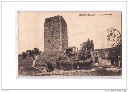 34 GIGNAC Tour Carrée, ed Nabos, 1914