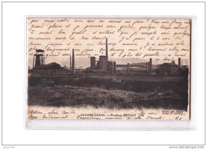 69 GIVORS Usine, Fonderie Prenat, Givors Canal, ed Bonin, 1905