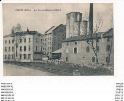 carte de GLEIZE les grands moulins seigle  ( recto verso )