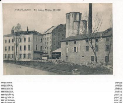 carte de GLEIZE les grands moulins seigle  ( recto verso )