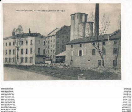 carte de GLEIZE les grands moulins seigle  ( recto verso )
