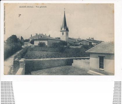 carte de  GLEIZE    ( recto verso )
