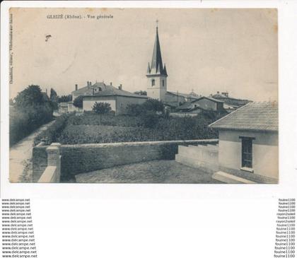 carte de  GLEIZE    ( recto verso )