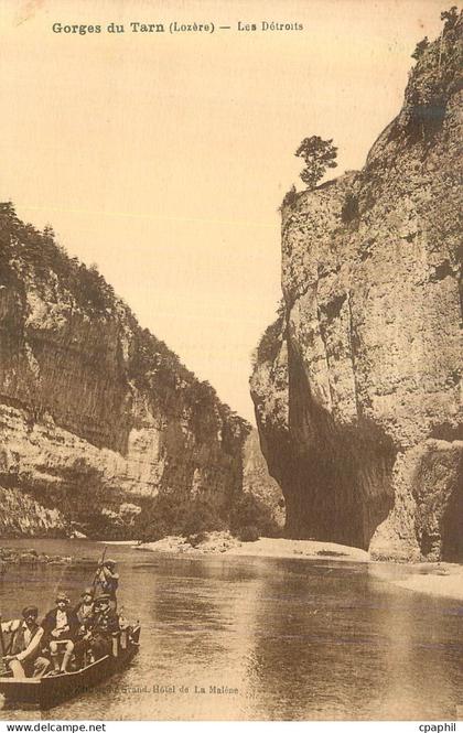 CPA Gorges du Tarn (Lozere) Les Detroits Bateau