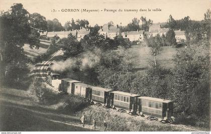 53 - MAYENNE - GORRON - passage du tramway dans la Vallée - superbe - 10167