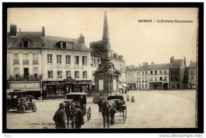 76 Gournay-en-Bray attelage cheval fontaine D76D K76312K C76312C RH096746