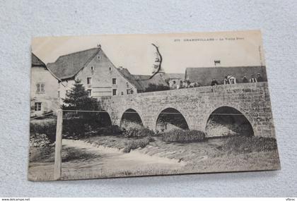 Cpa 1909, Grandvillars, le vieux pont, Territoire de Belfort