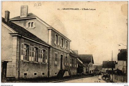 CPA GRANDVILLARS L'École Laique (722595)