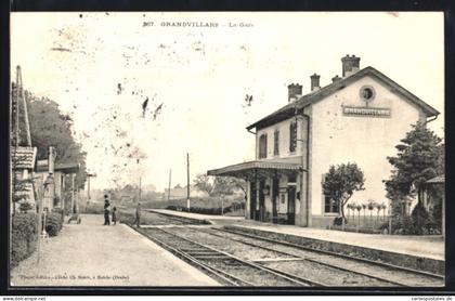CPA Grandvillars, La Gare