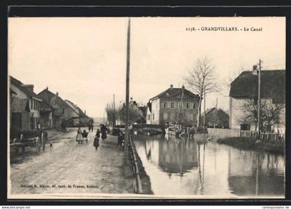 CPA Grandvillars, Le Canal