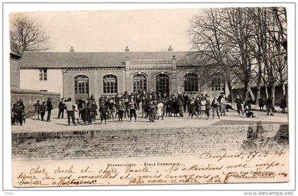 CPA - GRANDVILLIERS - ECOLE COMMUNALE - n/b - 1904 -