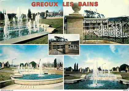 04 - Gréoux les Bains - Jets d'eau - Multivues - CPM - Voir Scans Recto-Verso