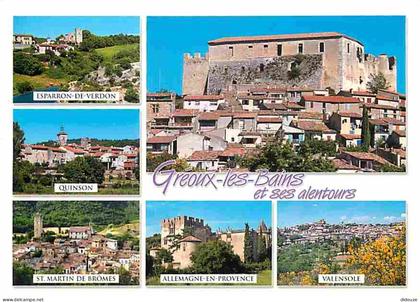 Carte Postale - 04 - Gréoux les Bains - Et ses alentours - Multivues - Flamme Postale de Gréoux les Bains - CPM - Voir S