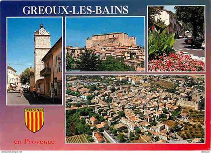 Carte Postale - 04 - Gréoux les Bains - Multivues - Blasons - Flamme Postale de Gréoux les Bains - CPM - Voir Scans Rect
