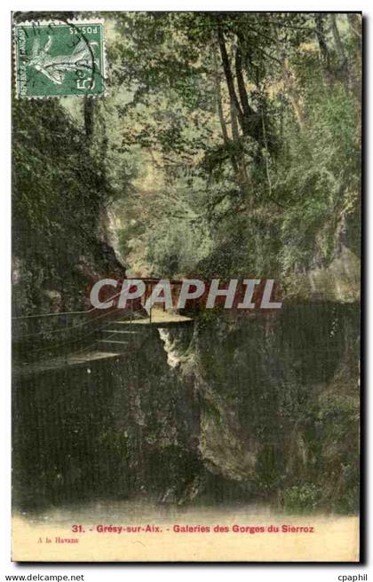 CPA Gresy Sur Aix Galeries des Gorges du Sierroz carte toilee
