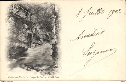 CPA Gresy sur Aix Les Gorges du Sierroz