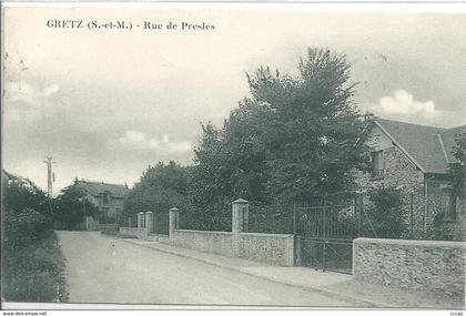 CPA Gretz Rue des Presles