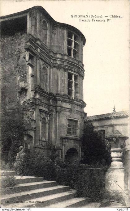 CPA Grignan Drome Chateau Facade Francois