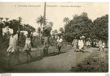CPA GUINEE FRANCAISE. KONAKRY. CARAVANE MANDINGUE 1907 - Guinée Française - 1907