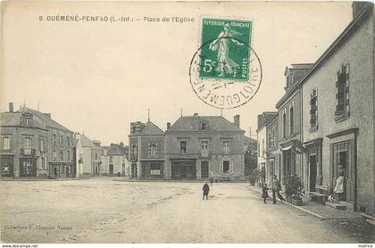GUEMENE-PENFAO  - place de l'église.(Boucherie H.Boisman).