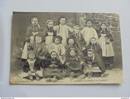 Enfants de GUEMENE SUR SCORFF Animée Carte Postale Postkaart