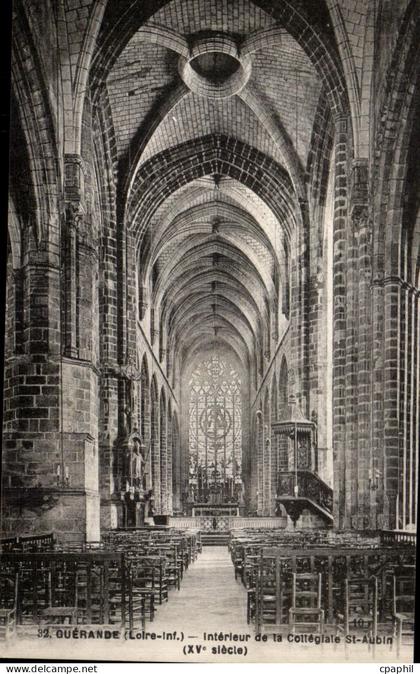 CPA Guerande Interieur de la collegiale St Aubin