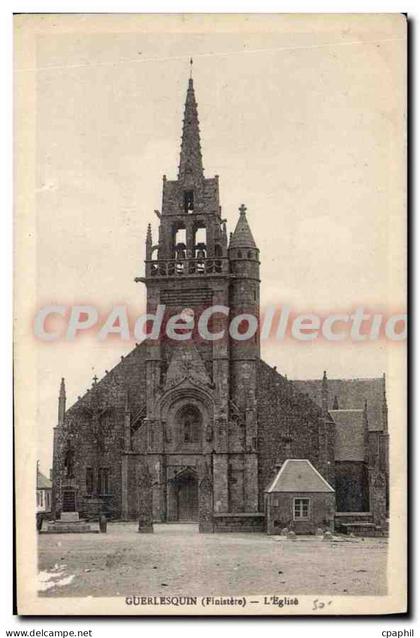 CPA Guerlesquin Finistere l'eglise